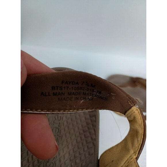 Baretraps Womens Florrie Sandals Size 7.5M Brown Leather Comfort Flat Closed Toe - Picture 11 of 11